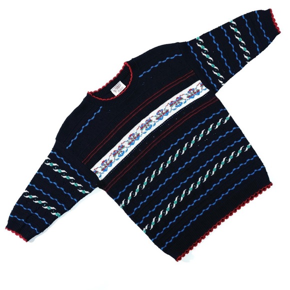 80s Beldoch Popper Knit Sweater - Picture 1 of 5